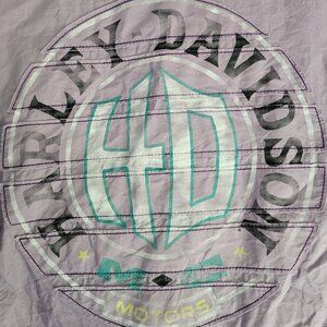Harley Davidson Motorcycles Womens shirt size xl purple button down pearl snaps
